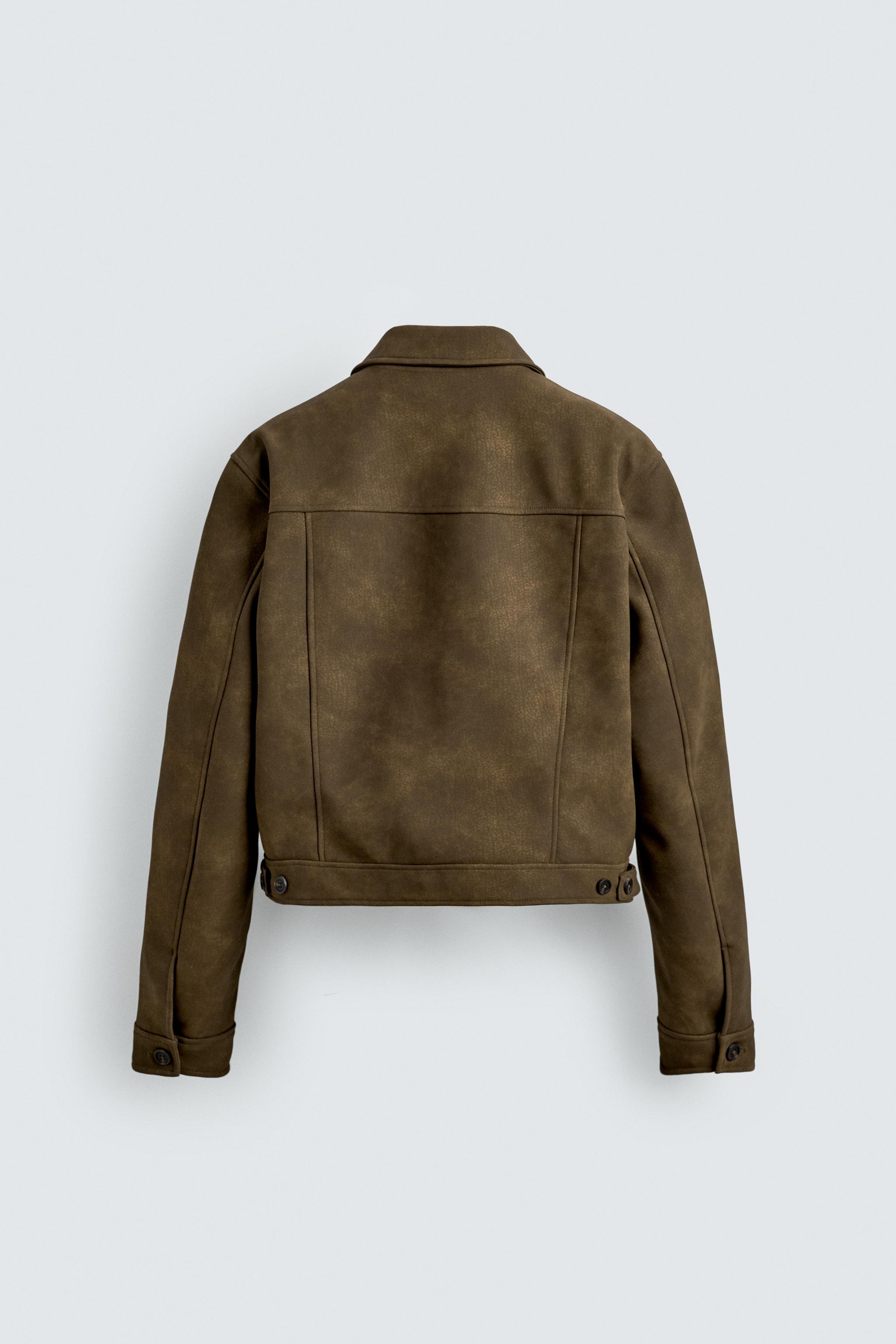 BLOUSON COURT EN MATIÈRE SYNTHÉTIQUE